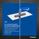 Kubala 0249 simító szigetelő masszákhoz 270x130 mm (inox, 3K gumírozott nyél)