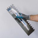 Kubala 0257 glettvas 480x130 mm - fogazott félköríves 20x15 mm (inox, 3K nyél)