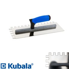   Kubala 0258 glettvas lekerekített fogazással 355x130 mm - 12x16 mm (1,0 mm vtg inox, 2K gumírozott nyél)