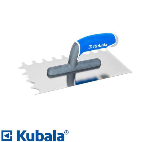 Kubala 0277 Master Line XL glettvas 270x130 mm - fogazott félkör 15x20 mm (inox, 3K gumírozott nyél)