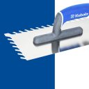 Kubala 0279 Master Line XL glettvas 270x130 mm - fogazott ferde 8 mm (inox, 3K gumírozott nyél)