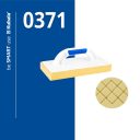 Kubala 0371 hidrofil szivacsos simító X-vágott szivaccsal - 280x140 mm (30 mm vtg, 2K nyél)