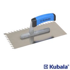   Kubala 0487 glettvas (rozsdamentes acél), 8x8 mm ferdén fogazott, 130x270 mm