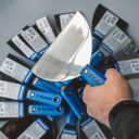 Kubala 0528 SILVER LINE profi spakli, inox - 150 mm (kúposan köszörült lap, 2K lágy markolat)