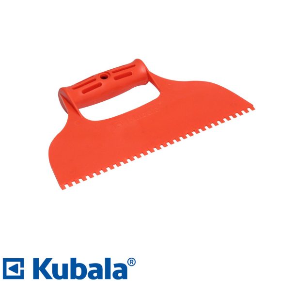 Kubala 0702 műanyag spatula, 4x6 mm fogazás - 235 mm