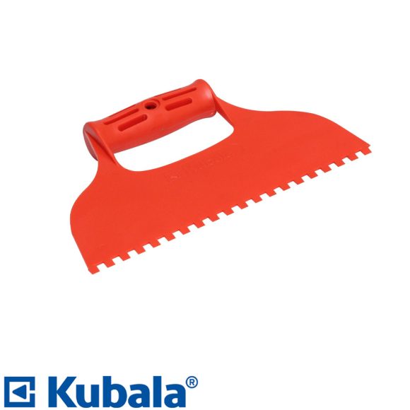 Kubala 0703 műanyag spatula, 6x6 mm fogazás - 235 mm