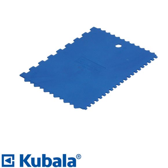 Kubala 0706 univerzális műanyag fogazott spatula - 175x130 mm