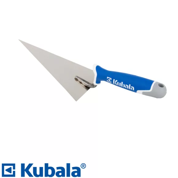 Kubala 0946 MASTER LINE hegyes stukkó kanál, 3K gumírozott nyél - 160x100 mm