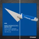 Kubala 0946 MASTER LINE hegyes stukkó kanál, 3K gumírozott nyél - 160x100 mm