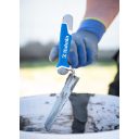 Kubala 0951 trapéz kőműves simító, köszörült inox - 145 mm (trapézkanál) (3K gumírozott nyél)