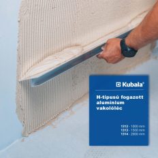   KUBALA 1312 H-típusú fogazott alumínium vakolóléc - 100 cm