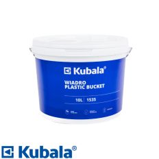   Kubala 1535 műanyag vödör, skálázott, 10 L (acél füllel, fedéllel)