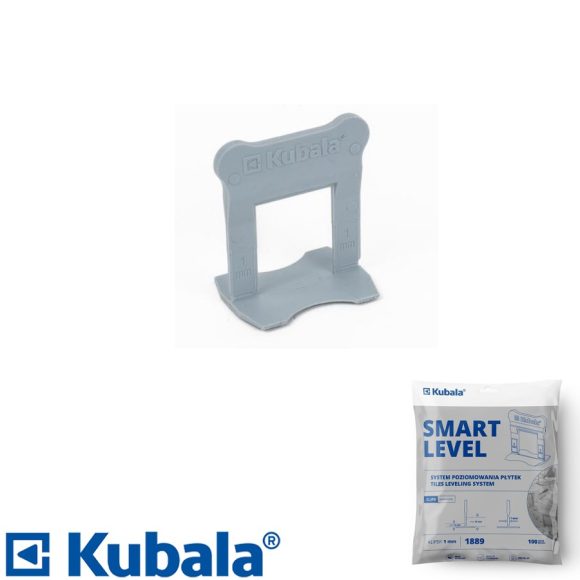 Kubala 1889 SMART LEVEL ékes lapszintező klipsz, magas, 1 mm - 100 db