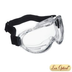   Lux Optical Kemilux 60601 védőszemüveg - gumipántos (három indirekt szellőzővel, páramantes)