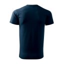 Malfini Basic 129 férfi póló, tengerészkék 02  - S méret (100% pamut, 160 g/m2)