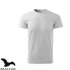   Malfini Basic 129 férfi póló, világosszürke melírozott 03  - 3XL méret (97% pamut - 3% viszkóz, 160 g/m2)