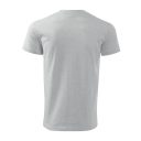 Malfini Basic 129 férfi póló, világosszürke melírozott 03  - 3XL méret (97% pamut - 3% viszkóz, 160 g/m2)