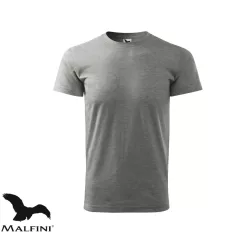   Malfini Basic 129 férfi póló, sötétszürke melírozott 12  - 3XL méret (85% pamut - 15% viszkóz, 160 g/m2)