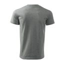 Malfini Basic 129 férfi póló, sötétszürke melírozott 12  - S méret (85% pamut - 15% viszkóz, 160 g/m2)