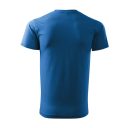 Malfini Basic 129 férfi póló, azúrkék 14  - S méret (100% pamut, 160 g/m2)