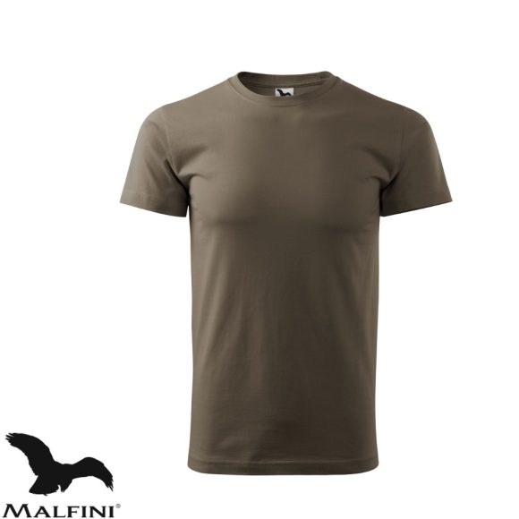 Malfini Basic 129 férfi póló, army 29  - M méret (100% pamut, 160 g/m2)