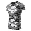 Malfini Camouflage 144 unisex póló, szürke terepszín 32  - L méret (100% pamut, 160 g/m2)