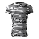 Malfini Camouflage 144 unisex póló, szürke terepszín 32  - L méret (100% pamut, 160 g/m2)