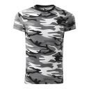 Malfini Camouflage 144 unisex póló, szürke terepszín 32  - L méret (100% pamut, 160 g/m2)