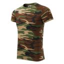 Malfini Camouflage 144 unisex póló, barna terepszín 33  - XL méret (100% pamut, 160 g/m2)