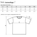 Malfini Camouflage 144 unisex póló, barna terepszín 33  - XL méret (100% pamut, 160 g/m2)