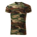 Malfini Camouflage 144 unisex póló, barna terepszín 33  - XL méret (100% pamut, 160 g/m2)