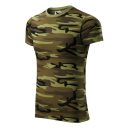 Malfini Camouflage 144 unisex póló, zöld terepszín 34  - XL méret (100% pamut, 160 g/m2)
