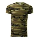 Malfini Camouflage 144 unisex póló, zöld terepszín 34  - XL méret (100% pamut, 160 g/m2)