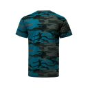 Malfini Camouflage 144 unisex póló, petrol terepszín C1  - XL méret (100% pamut, 160 g/m2)