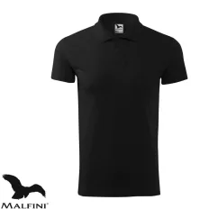   Malfini Single J. 202 férfi galléros póló, fekete 01 - 3XL méret (100% pamut, 180 g/m2)
