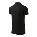 Malfini Single J. 202 férfi galléros póló, fekete 01 - S méret (100% pamut, 180 g/m2)