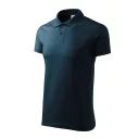 Malfini Single J. 202 férfi galléros póló, tengerészkék 02 - S méret (100% pamut, 180 g/m2)