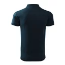 Malfini Single J. 202 férfi galléros póló, tengerészkék 02 - S méret (100% pamut, 180 g/m2)