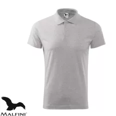   Malfini Single J. 202 férfi galléros póló, világosszürke 03 - L méret (97% pamut - 3% viszkóz, 180 g/m2)