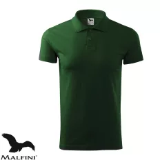   Malfini Single J. 202 férfi galléros póló, üvegzöld 06 - L méret (100% pamut, 180 g/m2)