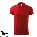 Malfini Single J. 202 férfi galléros póló, piros 07 - S méret (100% pamut, 180 g/m2)