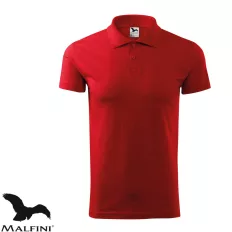   Malfini Single J. 202 férfi galléros póló, piros 07 - 3XL méret (100% pamut, 180 g/m2)