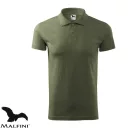Malfini Single J. 202 férfi galléros póló, khaki 09 - S méret (100% pamut, 180 g/m2)