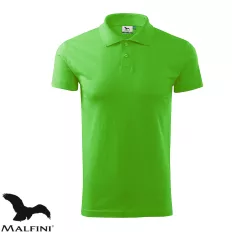   Malfini Single J. 202 férfi galléros póló, almazöld 92 - L méret (100% pamut, 180 g/m2)