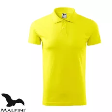   Malfini Single J. 202 férfi galléros póló, citrom 96 - L méret (100% pamut, 180 g/m2)