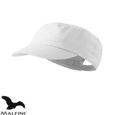   Malfini Latino 324 military stílusú sapka, fehér 00 (100% pamut, 230 g/m2)