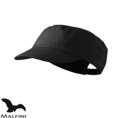   Malfini Latino 324 military stílusú sapka, fekete 01 (100% pamut, 230 g/m2)