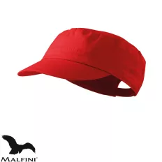   Malfini Latino 324 military stílusú sapka, piros 07 (100% pamut, 230 g/m2)