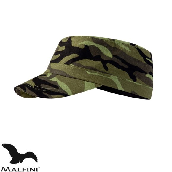 Malfini Camo Latino C24 military stílusú sapka, zöld terepszín 34 (100% pamut, 230 g/m2)