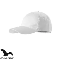   Malfini Sunshine P31 baseball sapka, fehér 00 (6 paneles, 100% pamut, 155 g/m2)